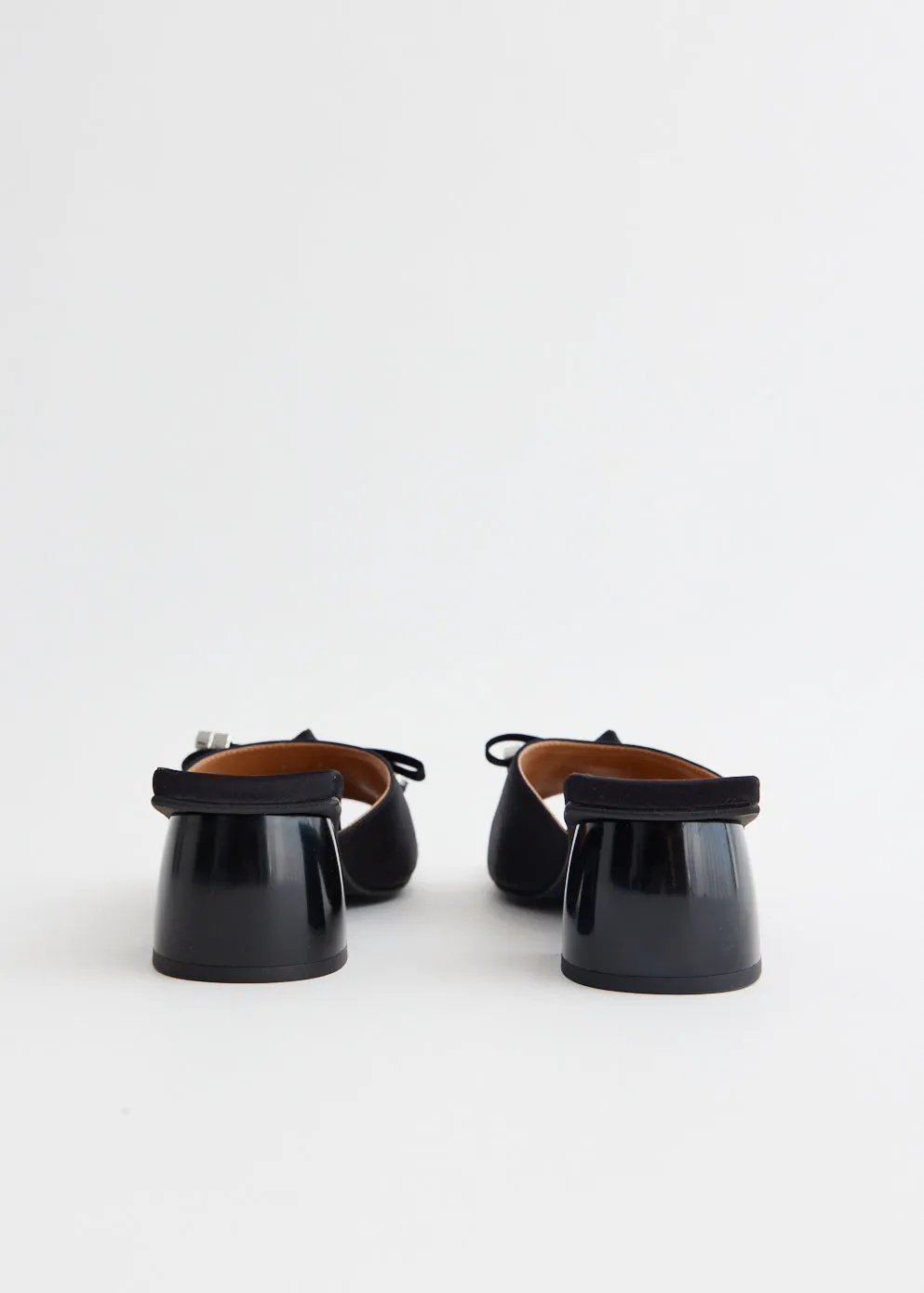 Butterfly Mid Heel Bow Mules